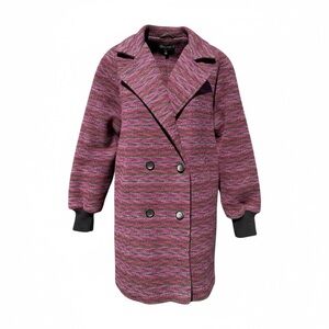 Vintage 80s/90s Spencer Douglas Pink Wool Double-Breasted Pea Coat USA Made